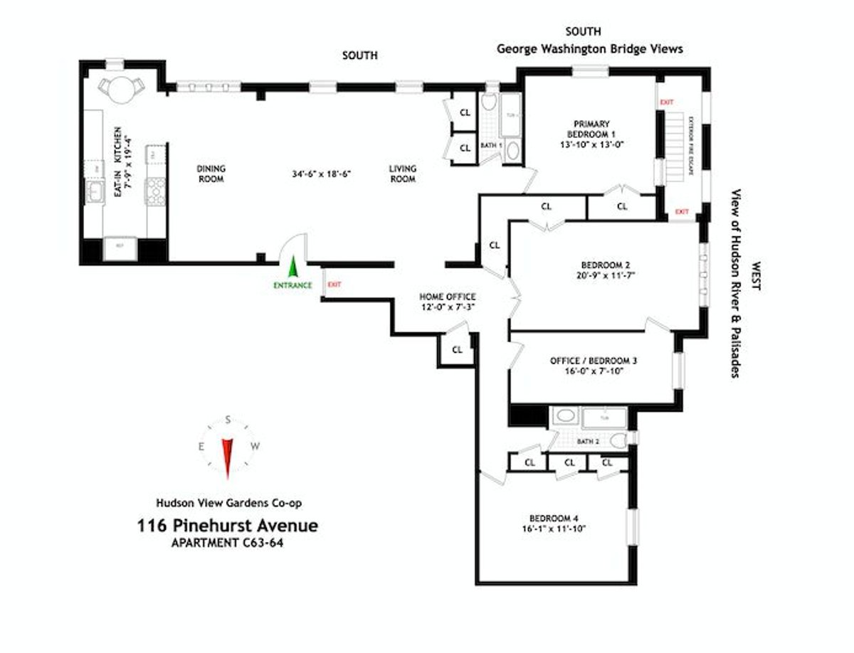 Photo for Hudson View Gardens - 116 Pinehurst Avenue Cooperative in Washington Heights, Manhattan