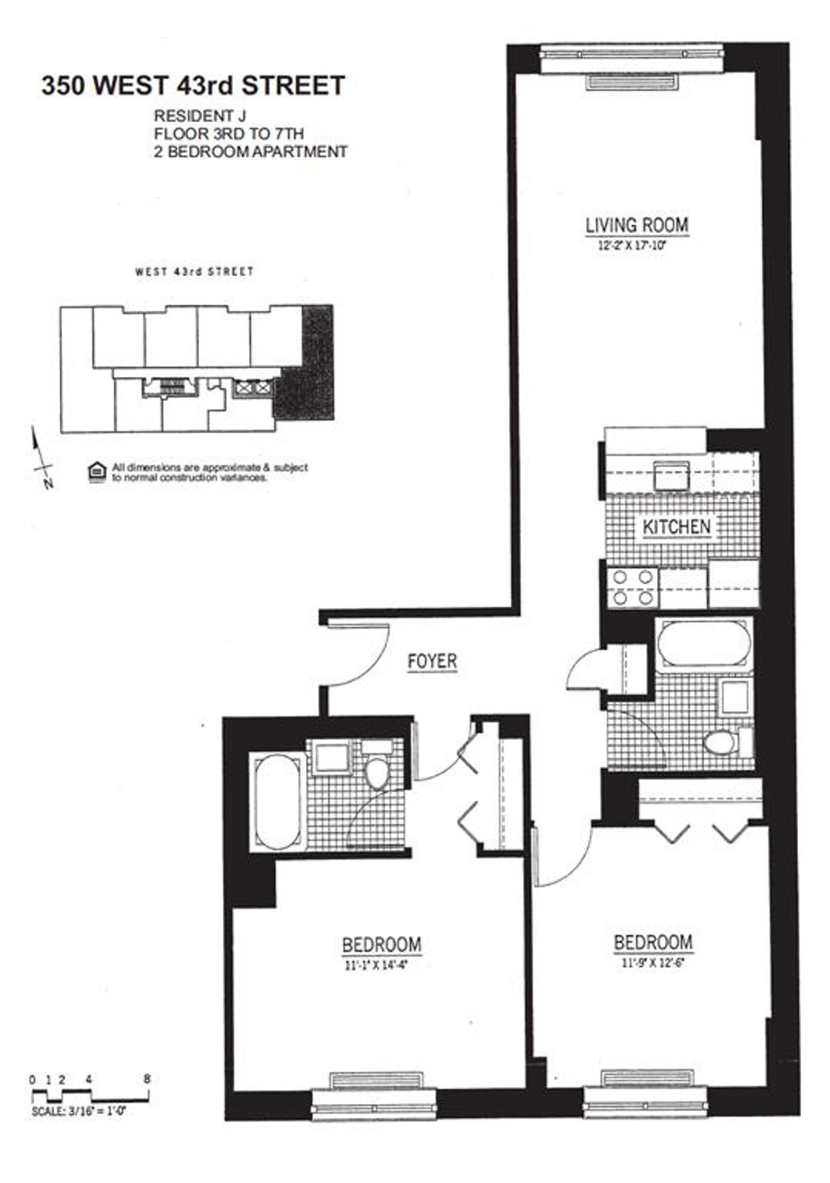Photo for Ivy Tower - 350 West 43rd Street Rental Building in x27;s Kitchen, Manhattan